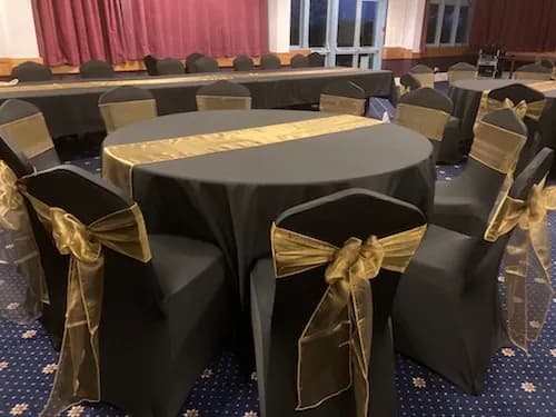 Black Tablecloths for Hire