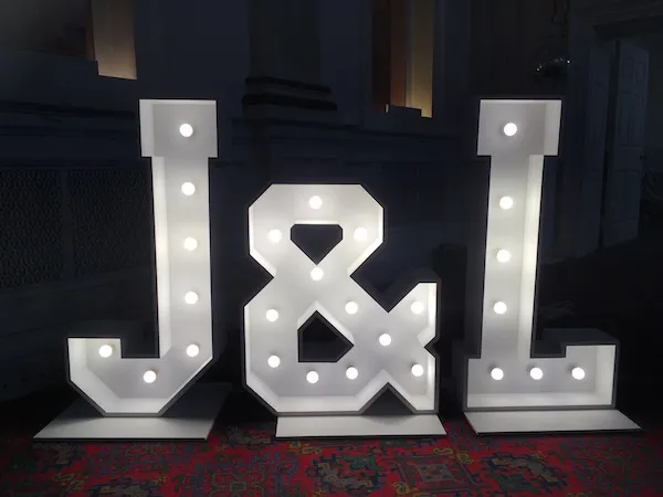 Light Up Initials Hire