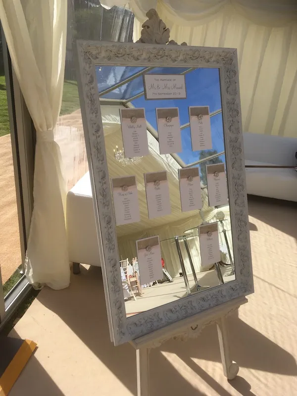 Shabby Chic Mirror & Easel for Hire