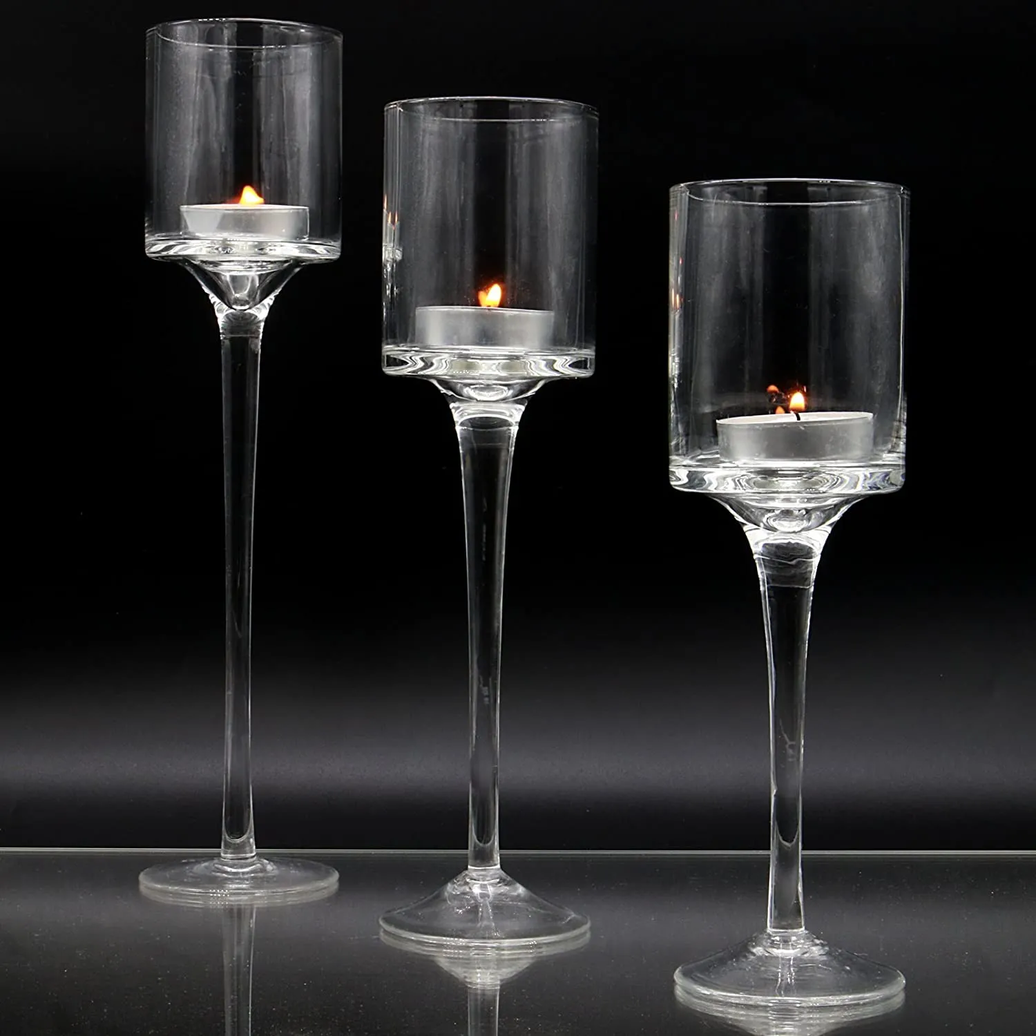 Trio Tea Light Holders On Stems Hire