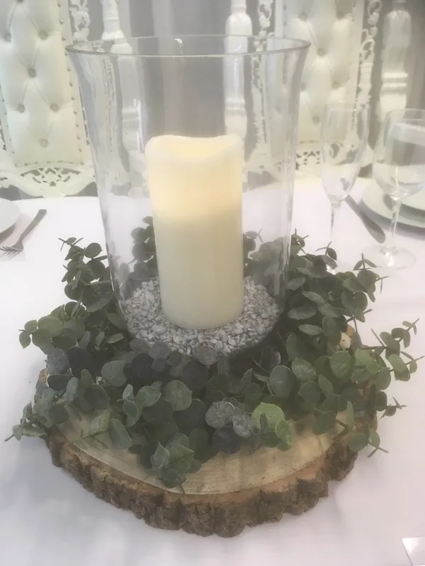 Hurricane Vase Centrepiece For Hire