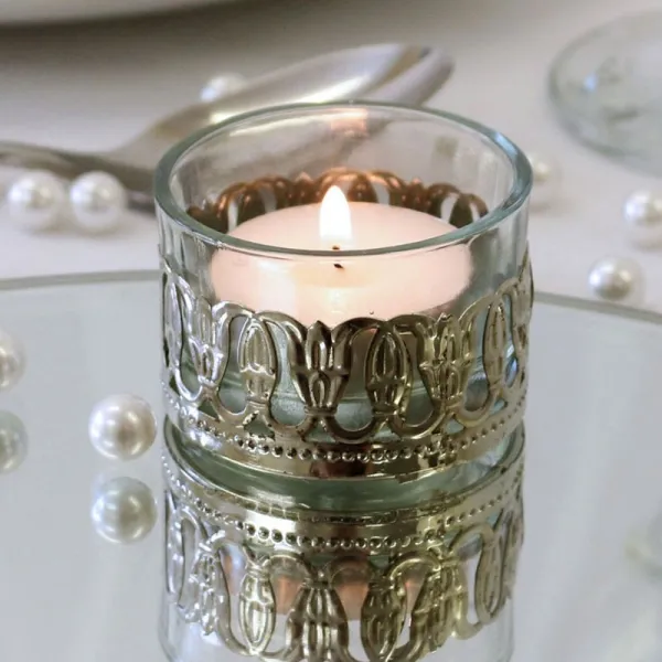 Vintage Art Deco Glass Tealight Holder For Hire