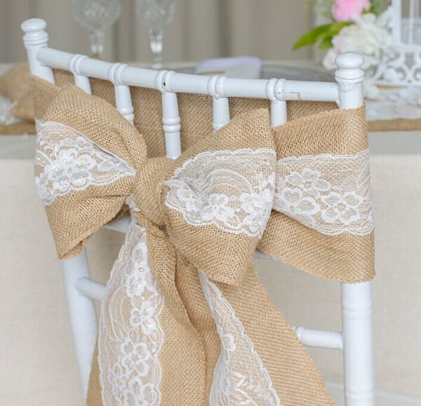 Hessian & Lace Sashes For Hire
