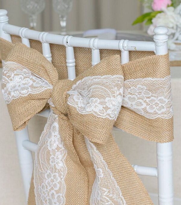 Hessian & Lace Sashes For Hire
