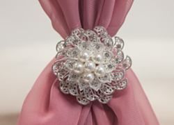 Vintage Pearl Sash Brooch