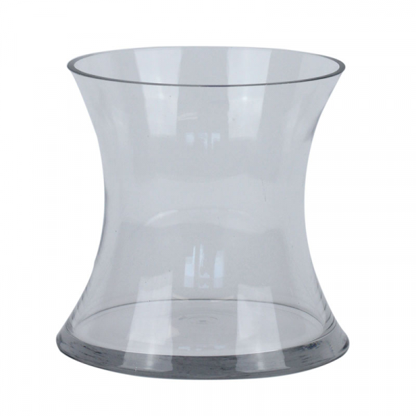 17cm Concave Glass Vase