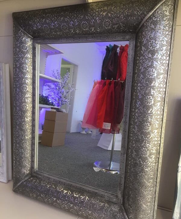 Large Silver Framed Wedding Mirror Hire